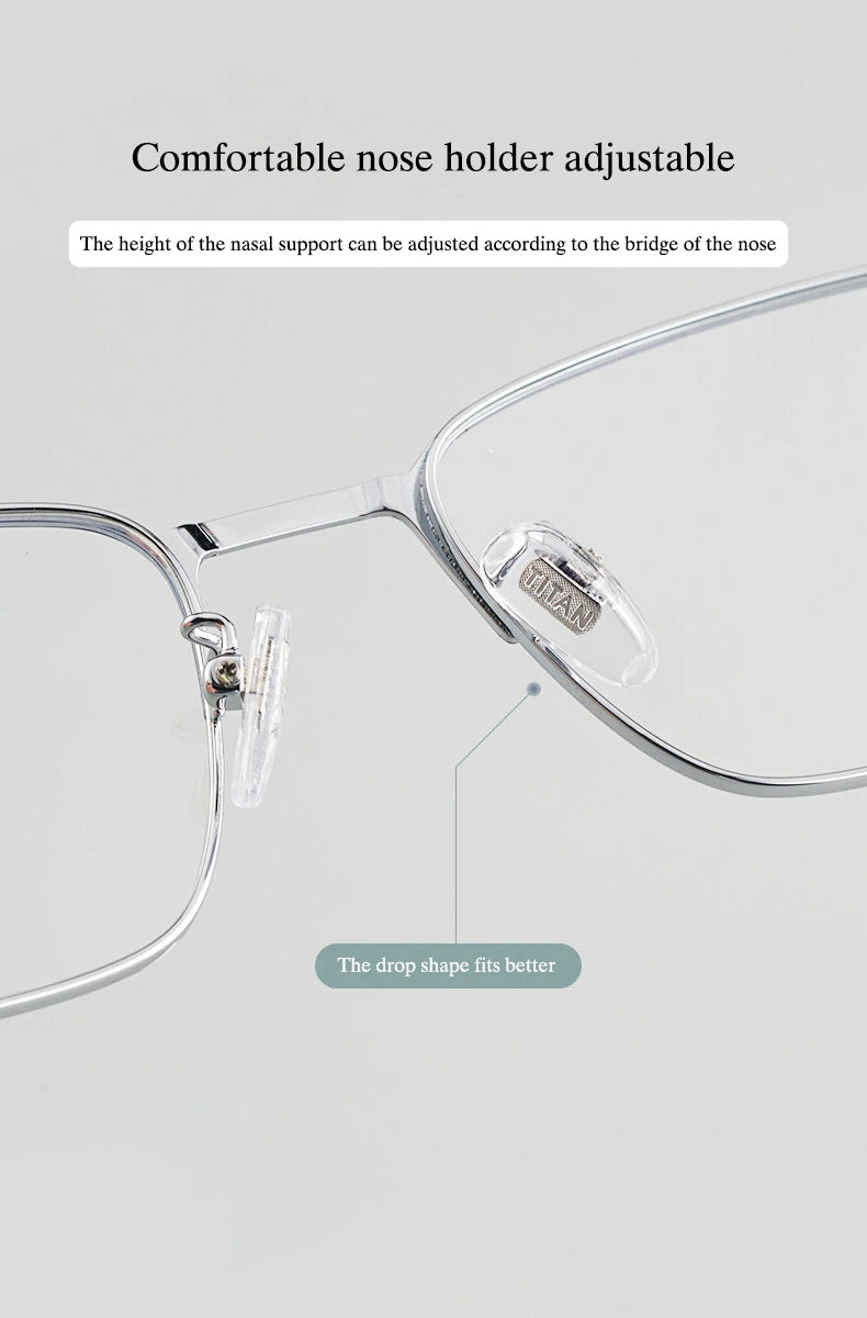 Hotochki Unisex Semi Rim Square Brow Line Titanium Eyeglasses 486097 - Size Chart