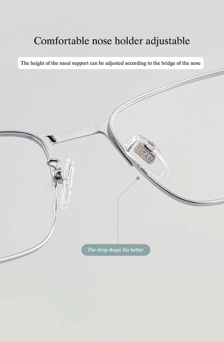 Hotochki Unisex Semi Rim Square Brow Line Titanium Eyeglasses 486097 - Size Chart