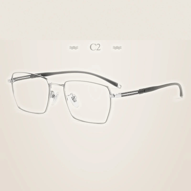 Hotochki Women's Full Rim Square Titanium Tr 90 Frames 860300 - Silver