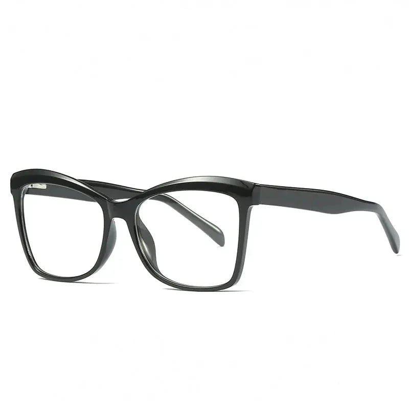 Hotochki Women's Full Rim Square Tr 90 Alloy Eyeglasses 320146 - black