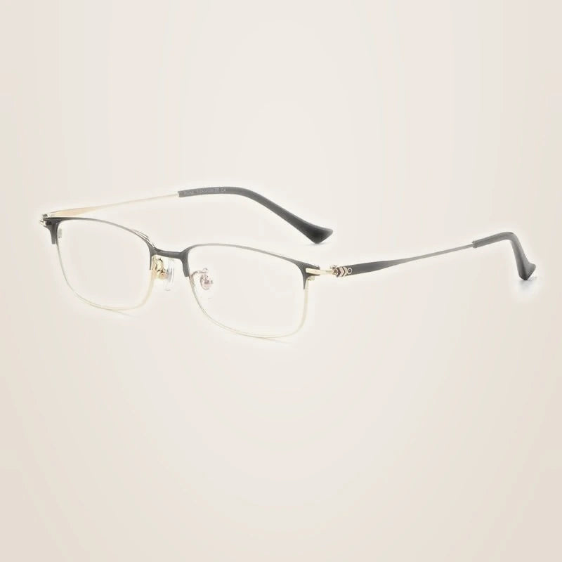 Hotochki Women's Full Rim Titanium Frame Eyeglasses 86061 - BLACK GOLD