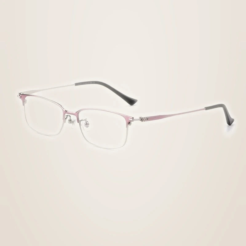 Hotochki Women's Full Rim Titanium Frame Eyeglasses 86061 - PINK SILVER