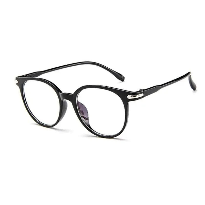Hotochki Women's Full Rim Transparent Plastic Frame Eyeglasses 15959 - black