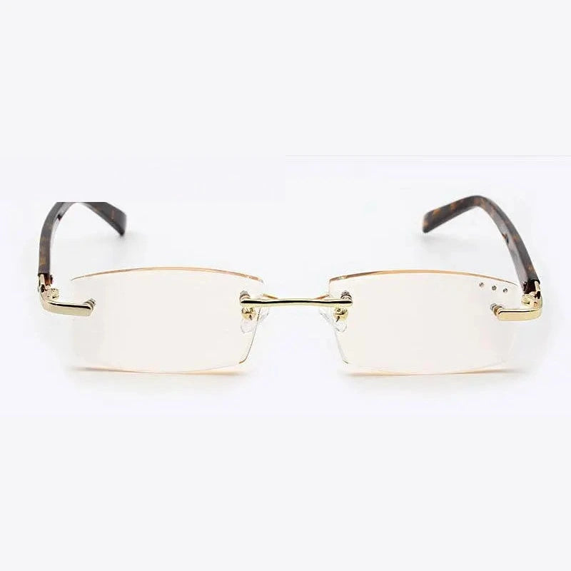 Hotochki Women's Rimless Square Alloy Reading Glasses 5822 - +300 / C1