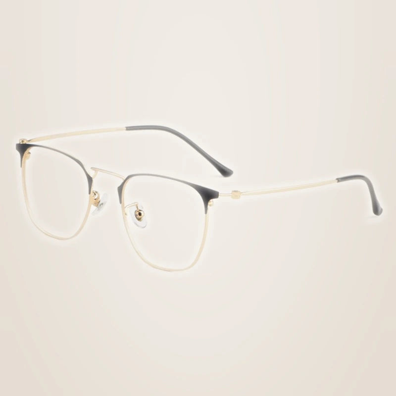 Hotony Unisex Full Rim Alloy Prescription Eyeglasses 88006 - Gold