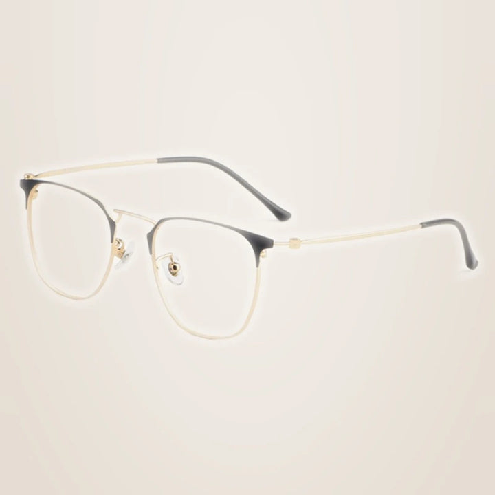 Hotony Unisex Full Rim Alloy Prescription Eyeglasses 88006 - Gold