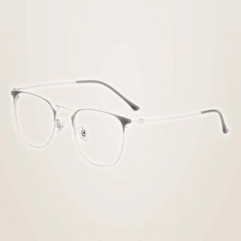 Hotony Unisex Full Rim Alloy Prescription Eyeglasses 88006 - Silver