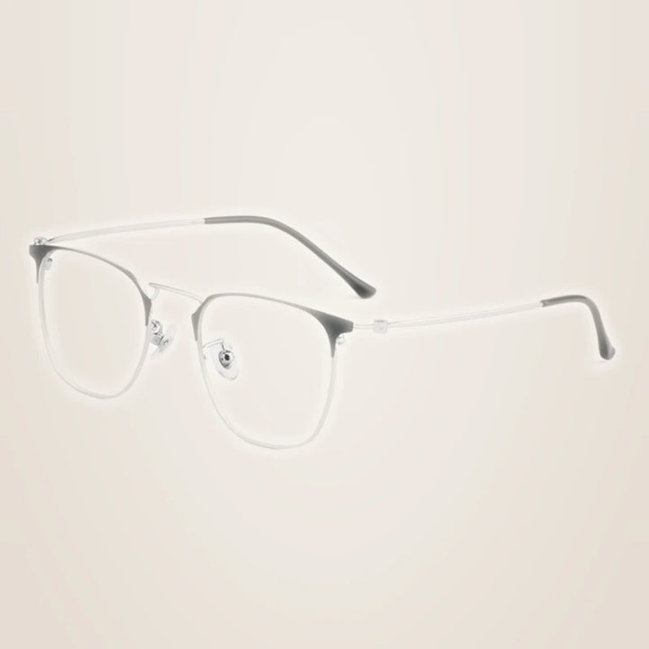 Hotony Unisex Full Rim Alloy Prescription Eyeglasses 88006 - Silver