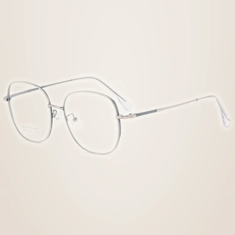 Hotony Unisex Full Rim Aluminum Magnesium Alloy Frame Eyeglasses AC012 - Blue Grey
