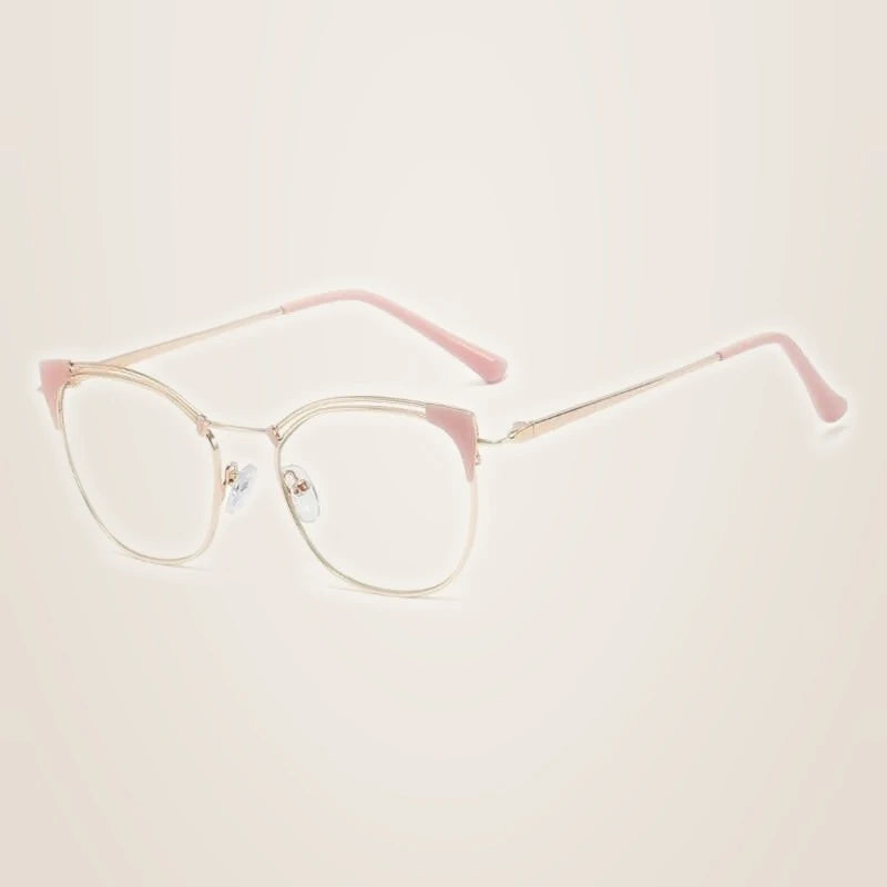 Hotony Unisex Full Rim Cat Eye Alloy Frame Eyeglasses L95537 - C2