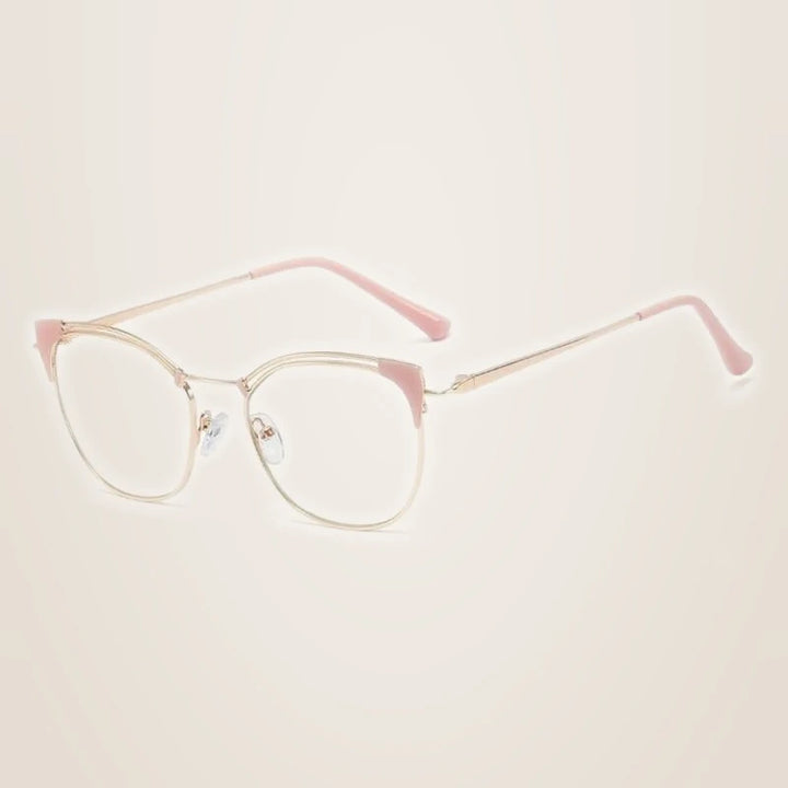Hotony Unisex Full Rim Cat Eye Alloy Frame Eyeglasses L95537 - C2