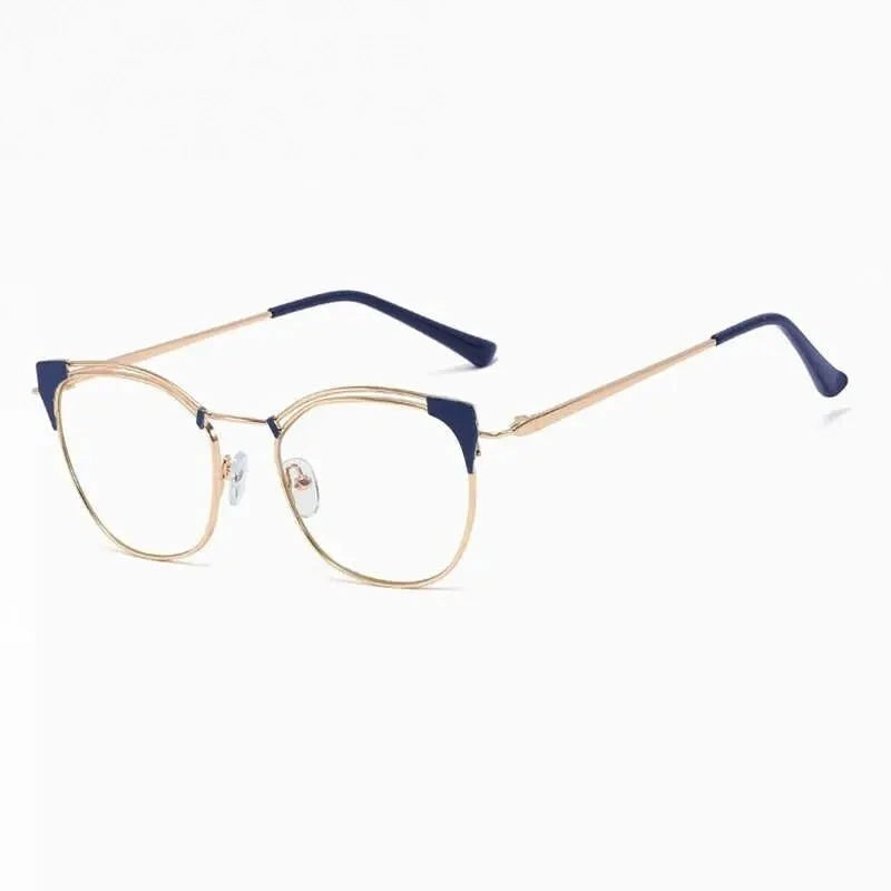 Hotony Unisex Full Rim Cat Eye Alloy Frame Eyeglasses L95537 - C3