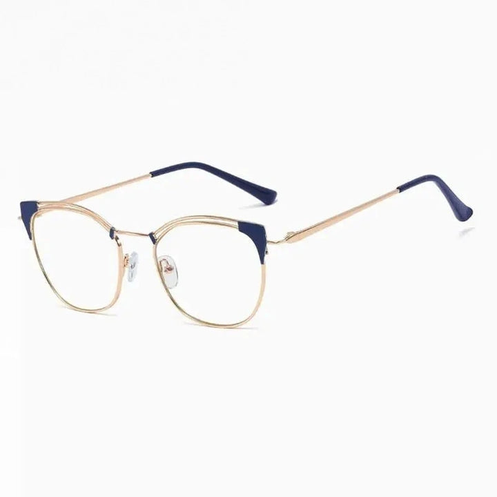 Hotony Unisex Full Rim Cat Eye Alloy Frame Eyeglasses L95537 - C3
