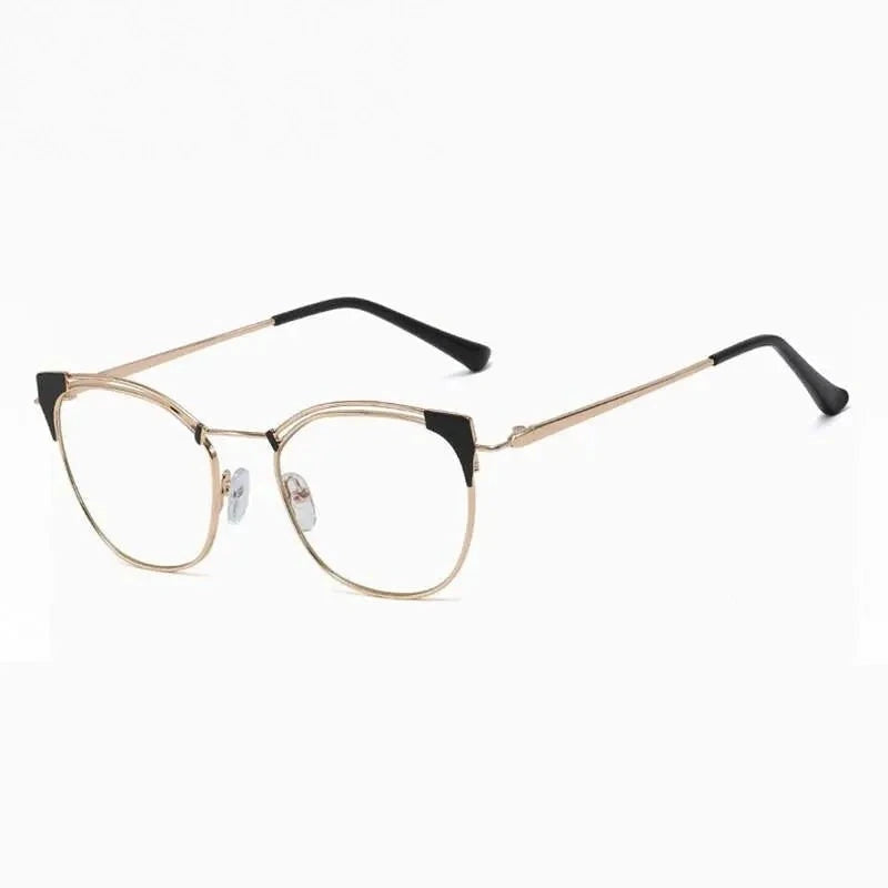 Hotony Unisex Full Rim Cat Eye Alloy Frame Eyeglasses L95537 - C5