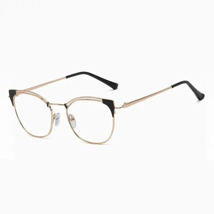 Hotony Unisex Full Rim Cat Eye Alloy Frame Eyeglasses L95537 - C5