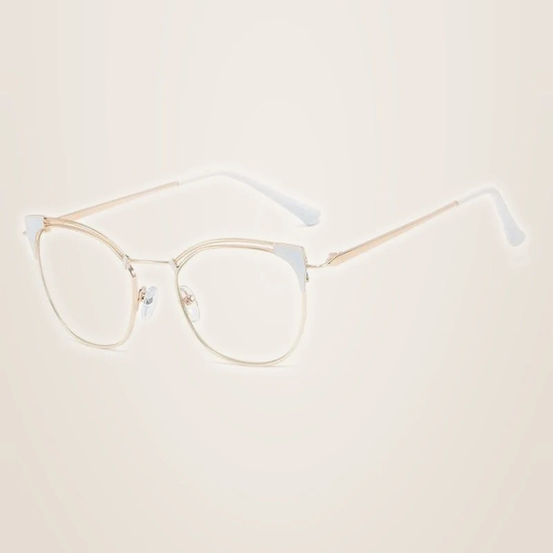 Hotony Unisex Full Rim Cat Eye Alloy Frame Eyeglasses L95537 - C8