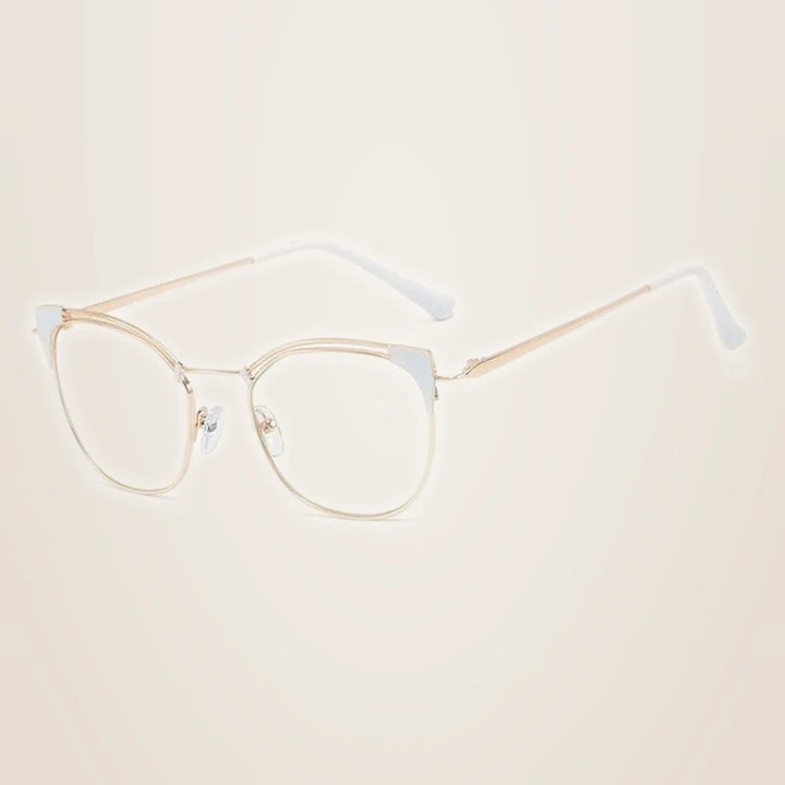 Hotony Unisex Full Rim Cat Eye Alloy Frame Eyeglasses L95537 - C8