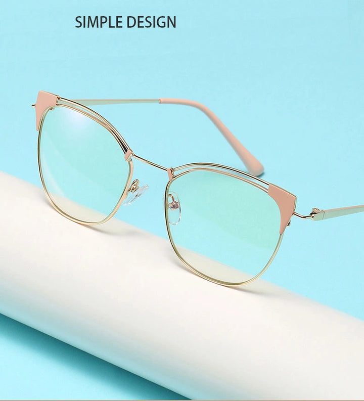 Hotony Unisex Full Rim Cat Eye Alloy Frame Eyeglasses L95537 - Size Chart