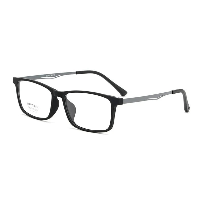 Hotony Unisex Full Rim Lightweight Titanium Prescription Eyeglasses 9827 - BlackGray