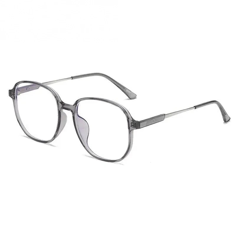 Hotony Unisex Full Rim Polygonal Square TR 90 Resin Frame Eyeglasses 60153 - gray