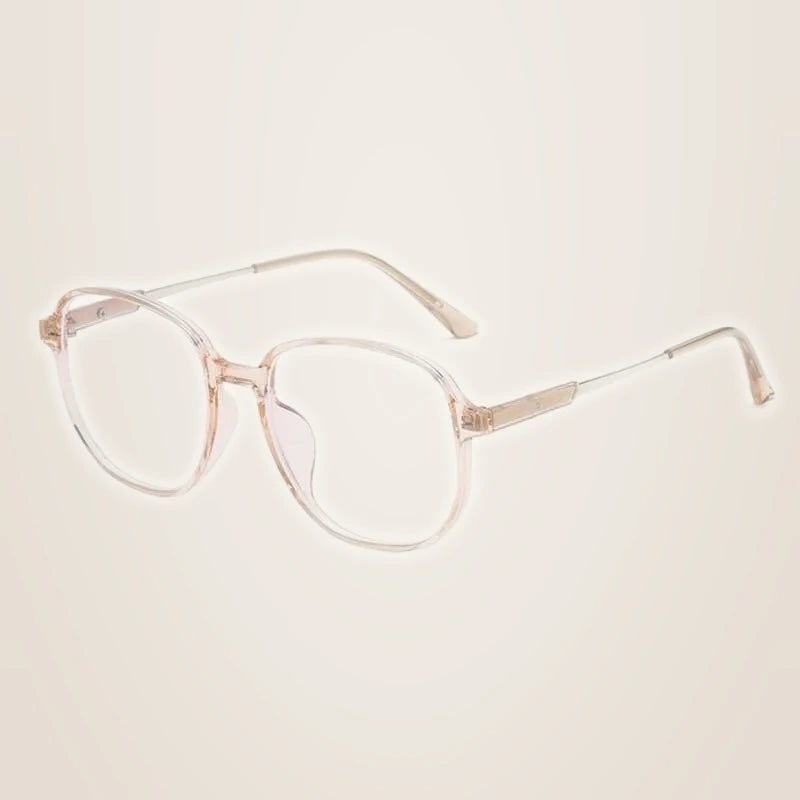 Hotony Unisex Full Rim Polygonal Square TR 90 Resin Frame Eyeglasses 60153 - Orange