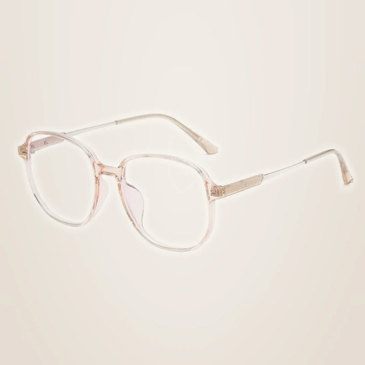 Hotony Unisex Full Rim Polygonal Square TR 90 Resin Frame Eyeglasses 60153 - Orange