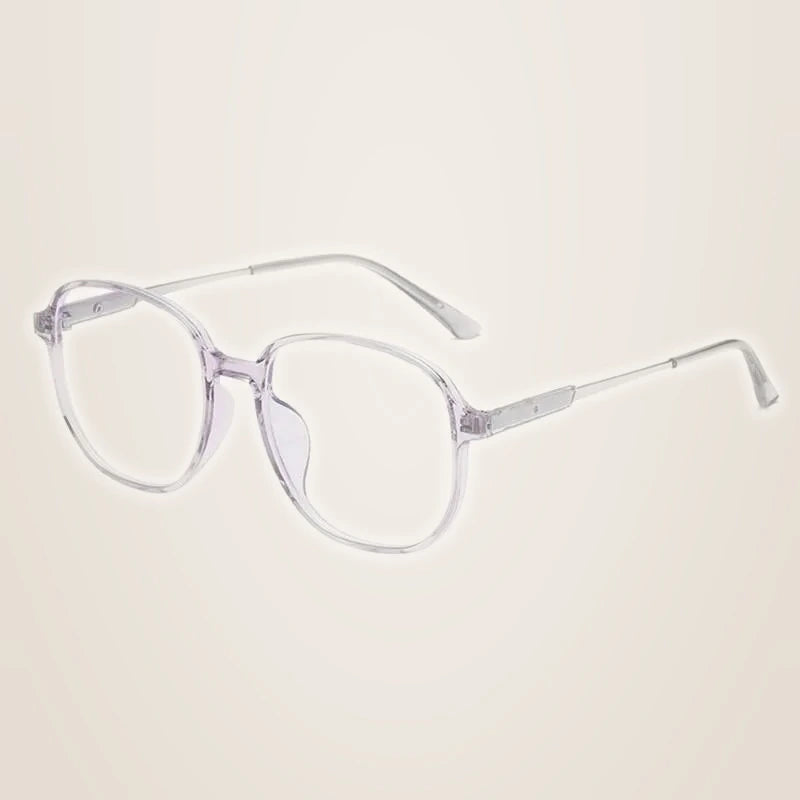 Hotony Unisex Full Rim Polygonal Square TR 90 Resin Frame Eyeglasses 60153 - Purple