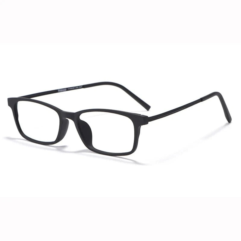 Hotony Unisex Full Rim Pure Titanium Prescription Eyeglasses 8802 - black