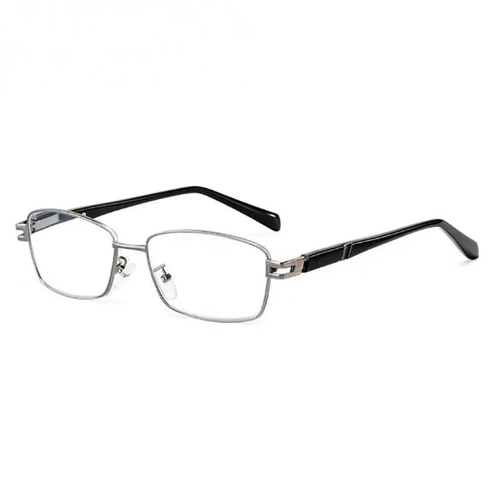 Hotony Unisex Full Rim Rectangular Alloy Frame Presbyopic Reading Glasses 9005 - + 100 / GRAY