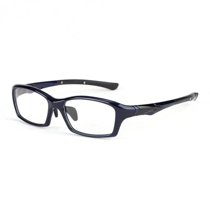 Hotony Unisex Full Rim Rectangular TR 90 Resin Sport Frame Eyeglasses 5139/40 - 5140-Deep Blue