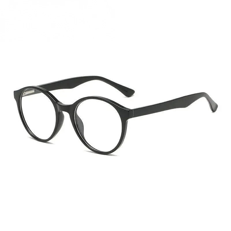 Hotony Unisex Full Rim Round Acetate Alloy Eyeglasses 8823 - Black