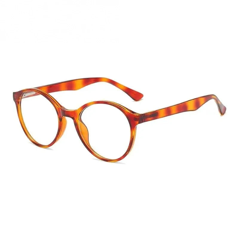 Hotony Unisex Full Rim Round Acetate Alloy Eyeglasses 8823 - Shinny Red