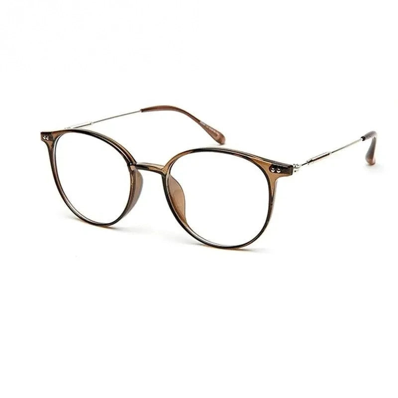 Hotony Unisex Full Rim Round Acetate Alloy Frame Eyeglasses - C2
