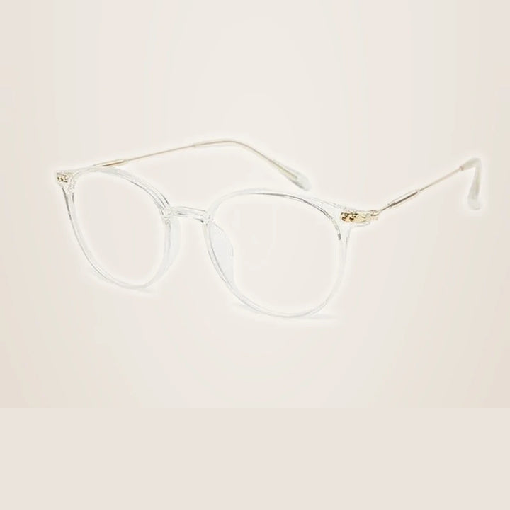 Hotony Unisex Full Rim Round Acetate Alloy Frame Eyeglasses - C3