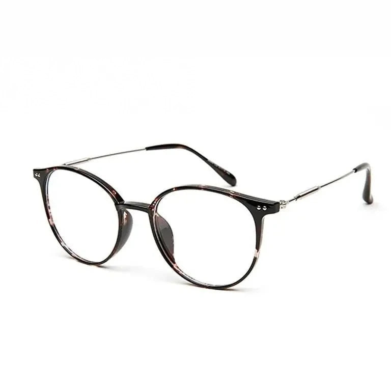 Hotony Unisex Full Rim Round Acetate Alloy Frame Eyeglasses - C32