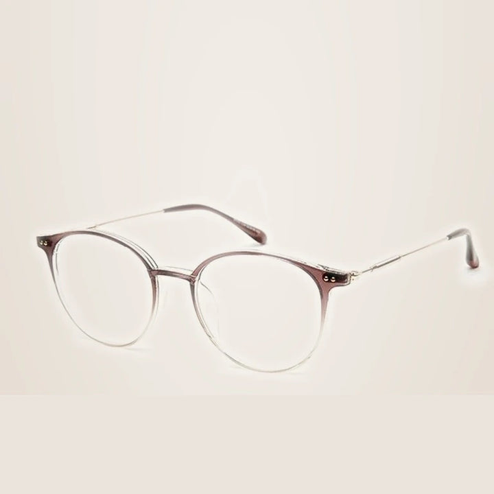 Hotony Unisex Full Rim Round Acetate Alloy Frame Eyeglasses - C39