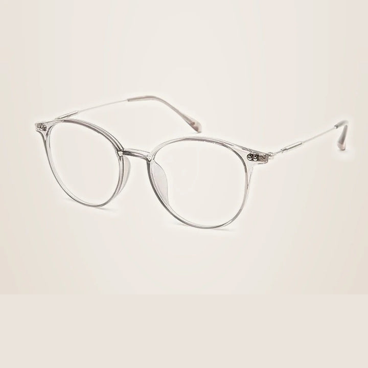 Hotony Unisex Full Rim Round Acetate Alloy Frame Eyeglasses - C8