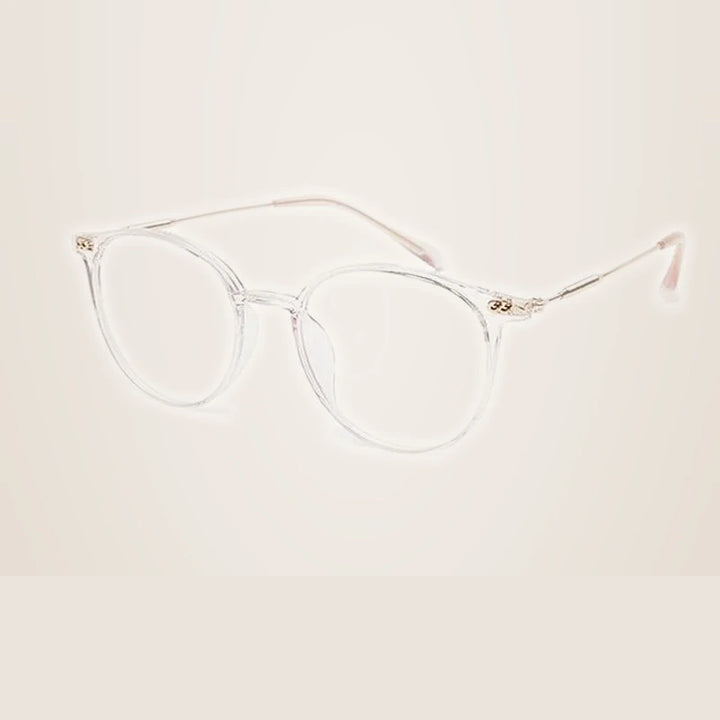 Hotony Unisex Full Rim Round Acetate Alloy Frame Eyeglasses - C9
