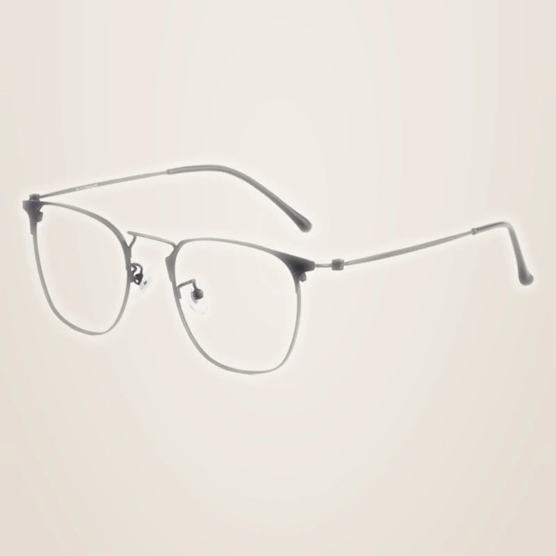 Hotony Unisex Full Rim Round Square Alloy Frame Eyeglasses 88006 - black