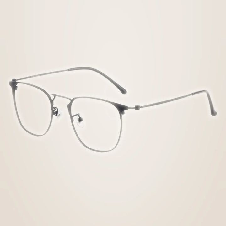 Hotony Unisex Full Rim Round Square Alloy Frame Eyeglasses 88006 - black