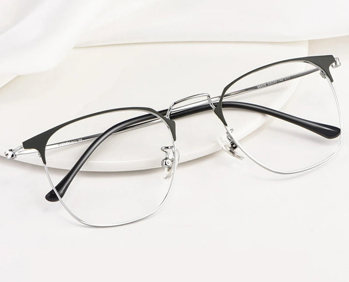 Hotony Unisex Full Rim Round Square Alloy Frame Eyeglasses 88006 - Size Chart