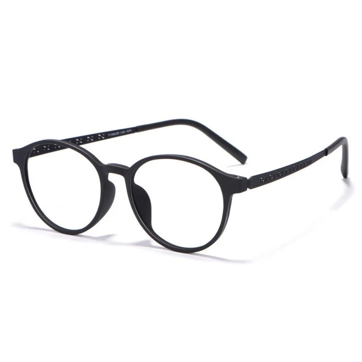 Hotony Unisex Full Rim Round Titanium Prescription Eyeglasses 8868 - black