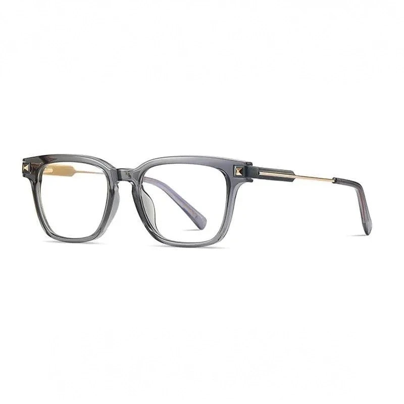 Hotony Unisex Full Rim Square TR 90 Frame Eyeglasses 2068 - gray