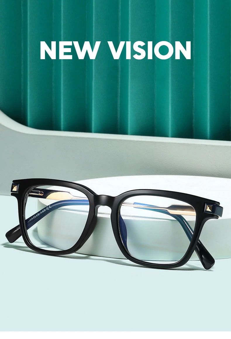 Hotony Unisex Full Rim Square TR 90 Frame Eyeglasses 2068 - Size Chart