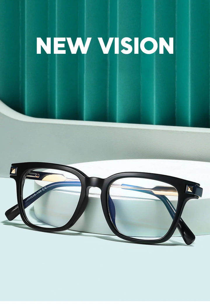 Hotony Unisex Full Rim Square TR 90 Frame Eyeglasses 2068 - Size Chart