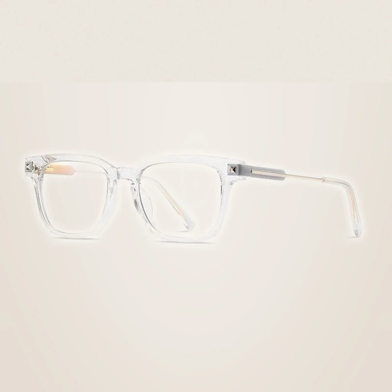 Hotony Unisex Full Rim Square TR 90 Frame Eyeglasses 2068 - Transparent