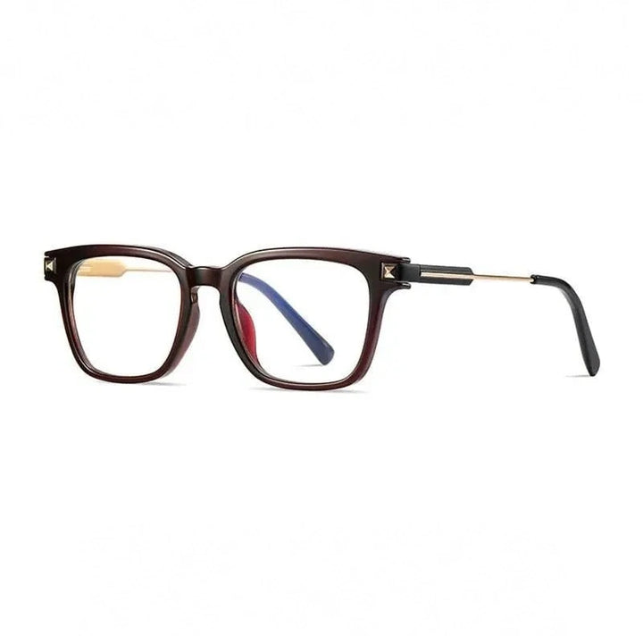 Hotony Unisex Full Rim Square TR 90 Frame Eyeglasses 2068 - Wine