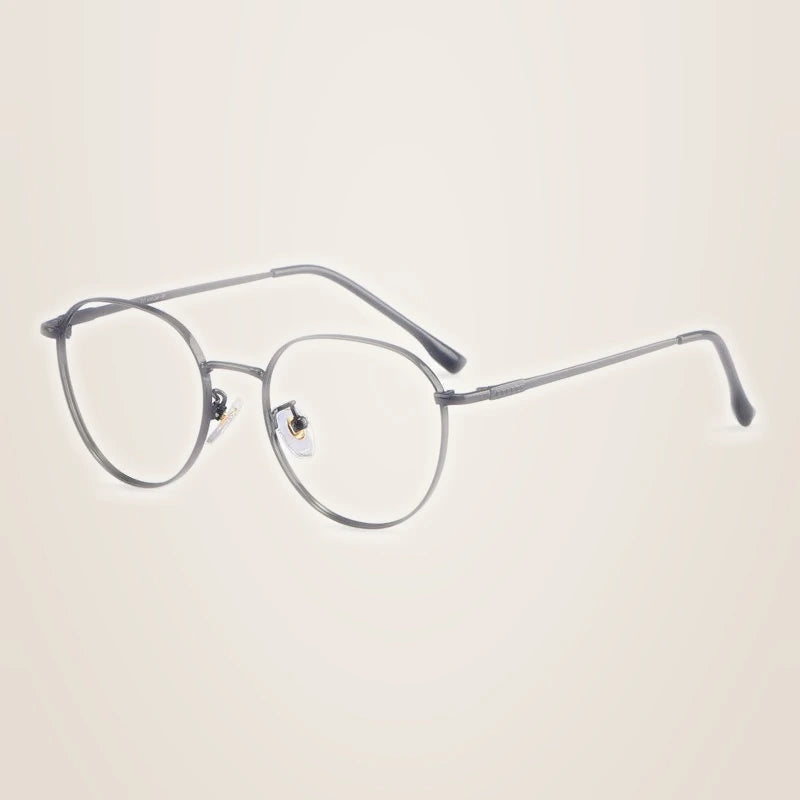 Hotony Unisex Full Rim Titanium Prescription Eyeglasses 80047 - black