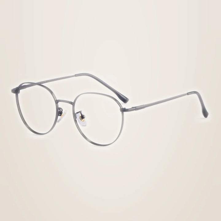 Hotony Unisex Full Rim Titanium Prescription Eyeglasses 80047 - black