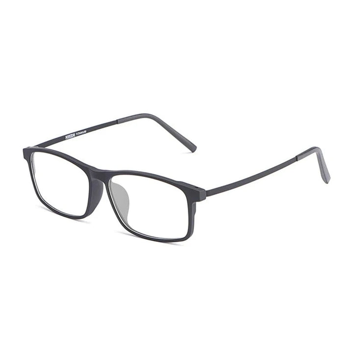 Hotony Unisex Full Rim Titanium Prescription Eyeglasses 2099-1 - black